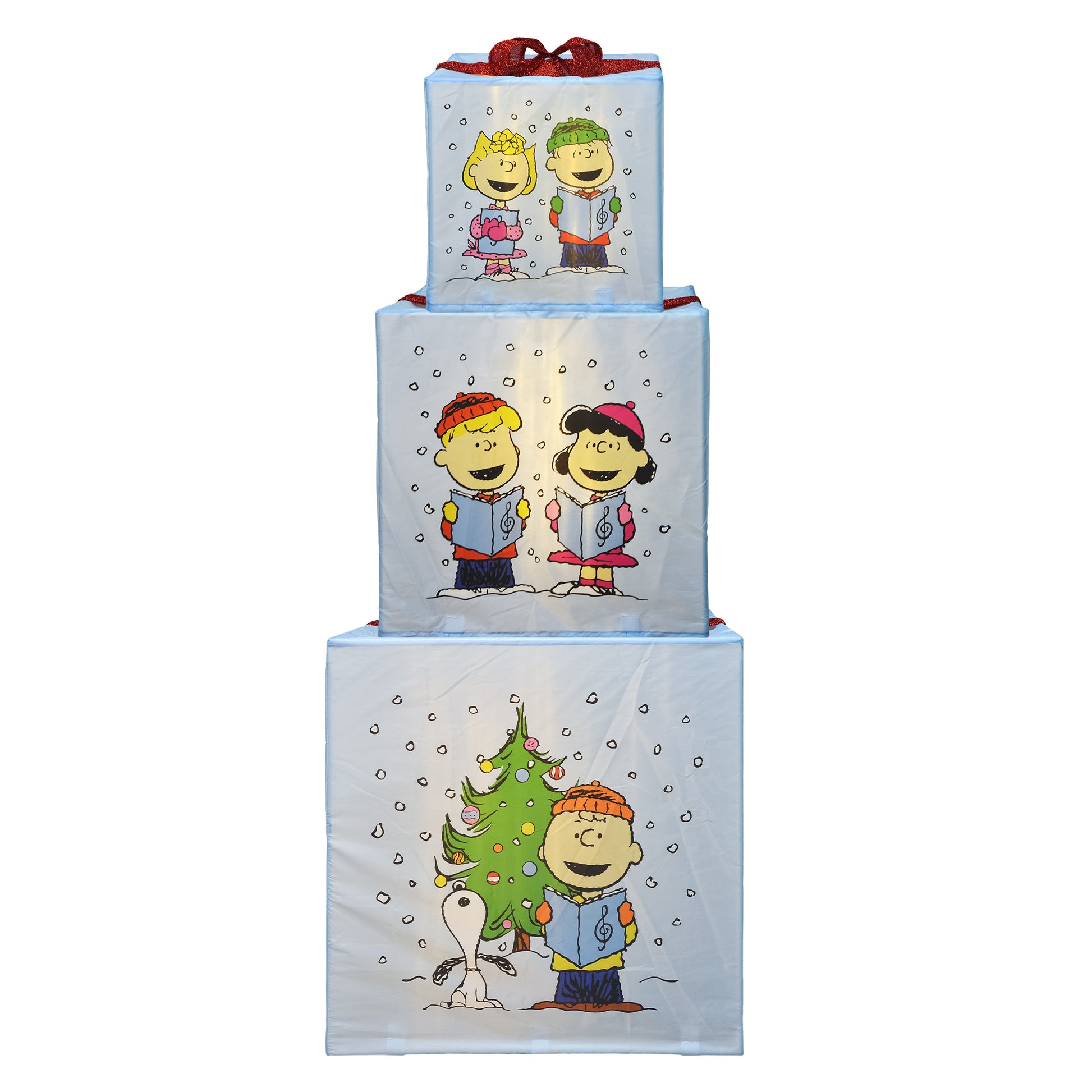 Peanuts Peanuts 30 24 18in LED Presents Printed Carolers Skaters image 4