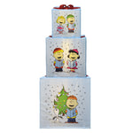 Load image into Gallery viewer, Peanuts Peanuts 30 24 18in LED Presents Printed  Carolers Skaters, Blue
