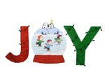 Load image into Gallery viewer, Peanuts 36in Peanuts S/3 JOY Snowglobe with Skaters and Snoopy, Red
