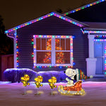 Load image into Gallery viewer, Peanuts 30in Peanuts 2D Sleigh with Snoopy and Woodstock, Red
