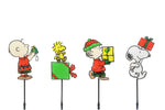 Load image into Gallery viewer, Peanuts 26in Peanuts 4PC Peanuts Gang with Presents Pathway Markers , Red
