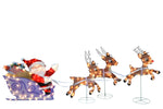 Load image into Gallery viewer, Rudolph  Rudolph L2D PreLit Yard Art Sleigh w Reindeer, Purple
