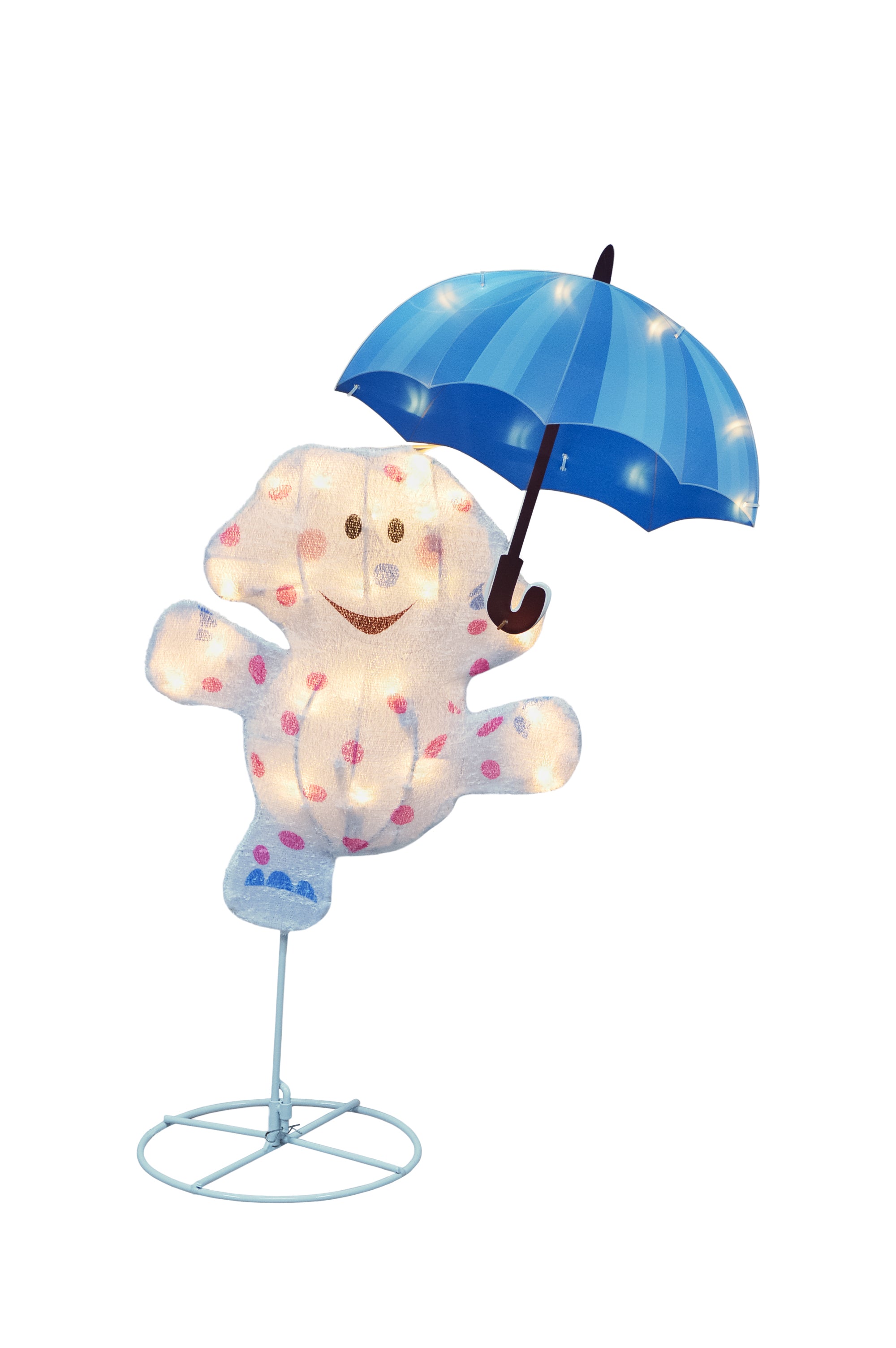 Rudolph  24in Rudolph 2D PreLit LED Misfit Elephant, Pink
