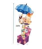 Load image into Gallery viewer, Rudolph  24in Rudolph 2D PreLit LED Misfit Charlie in the Box, Purple
