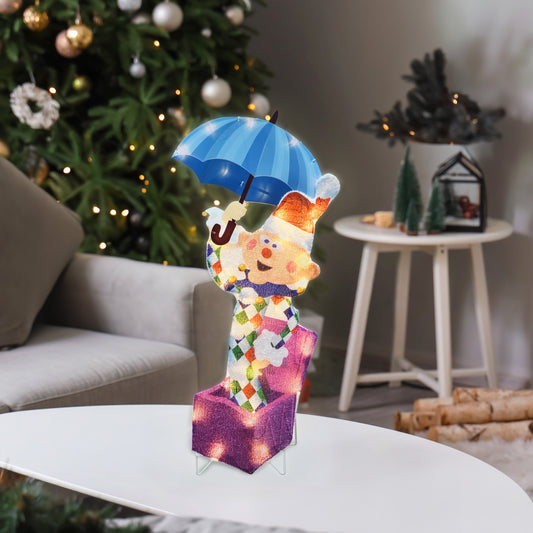 Rudolph 24in Rudolph 2D PreLit LED Misfit Charlie in the Box, Purple lifestyle