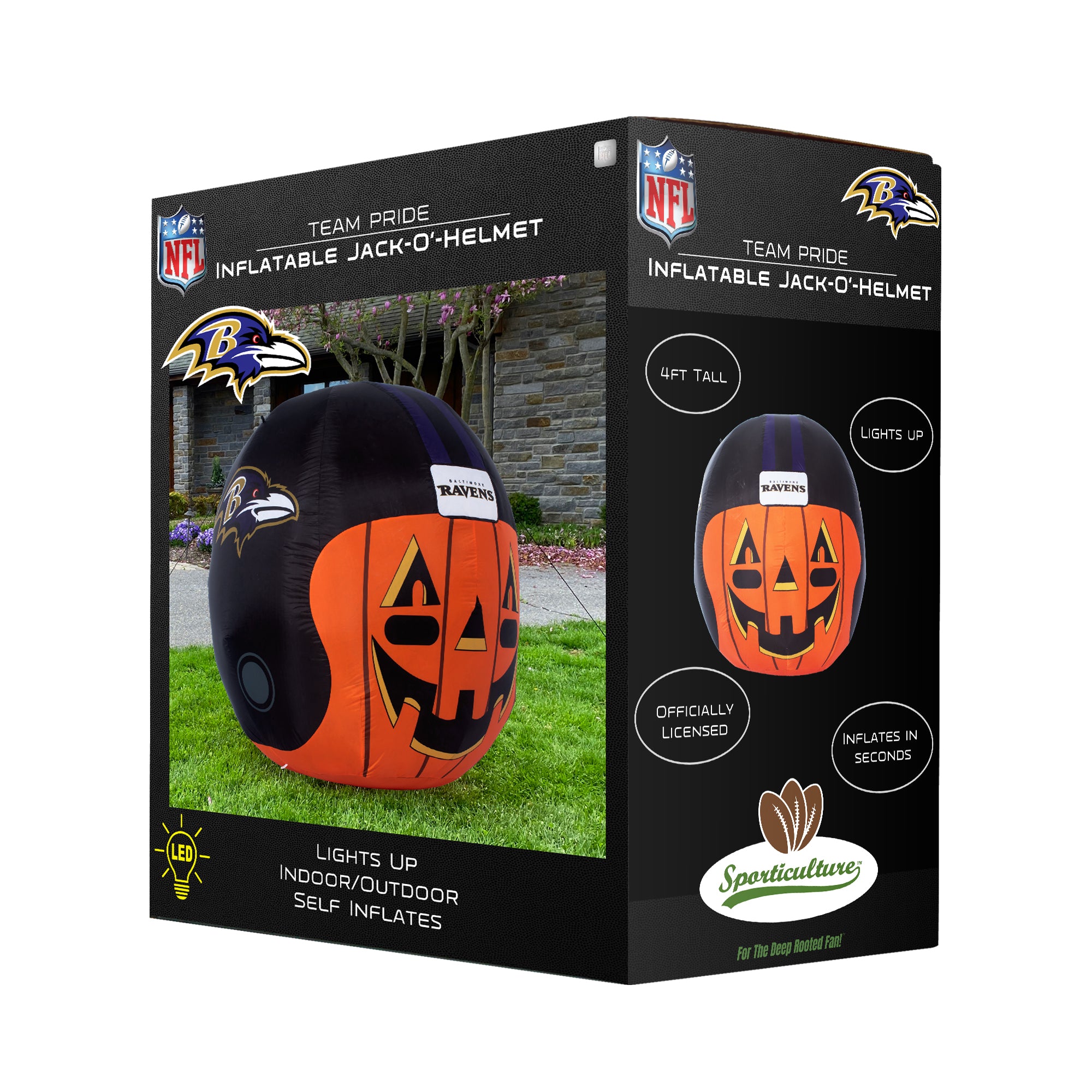 Baltimore Ravens Inflatable Jack-O' Helmet