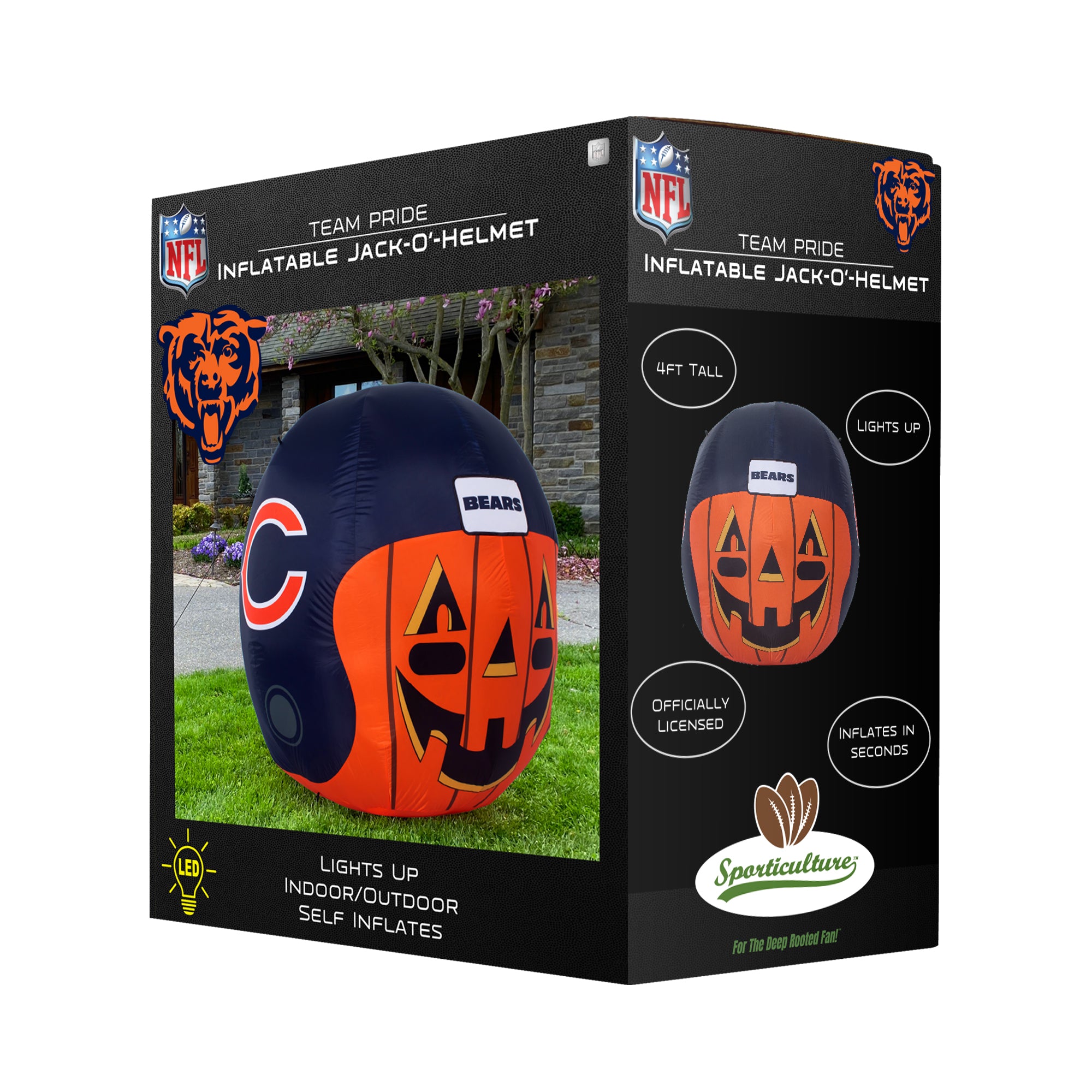 Chicago Bears Inflatable Jack-O' Helmet