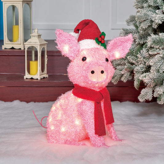 22-Inch Plush Pig Christmas Décor image 2