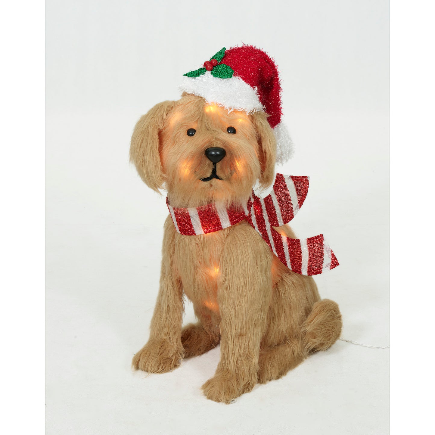 24-Inch Plush Golden Poodle Christmas Décor image 4