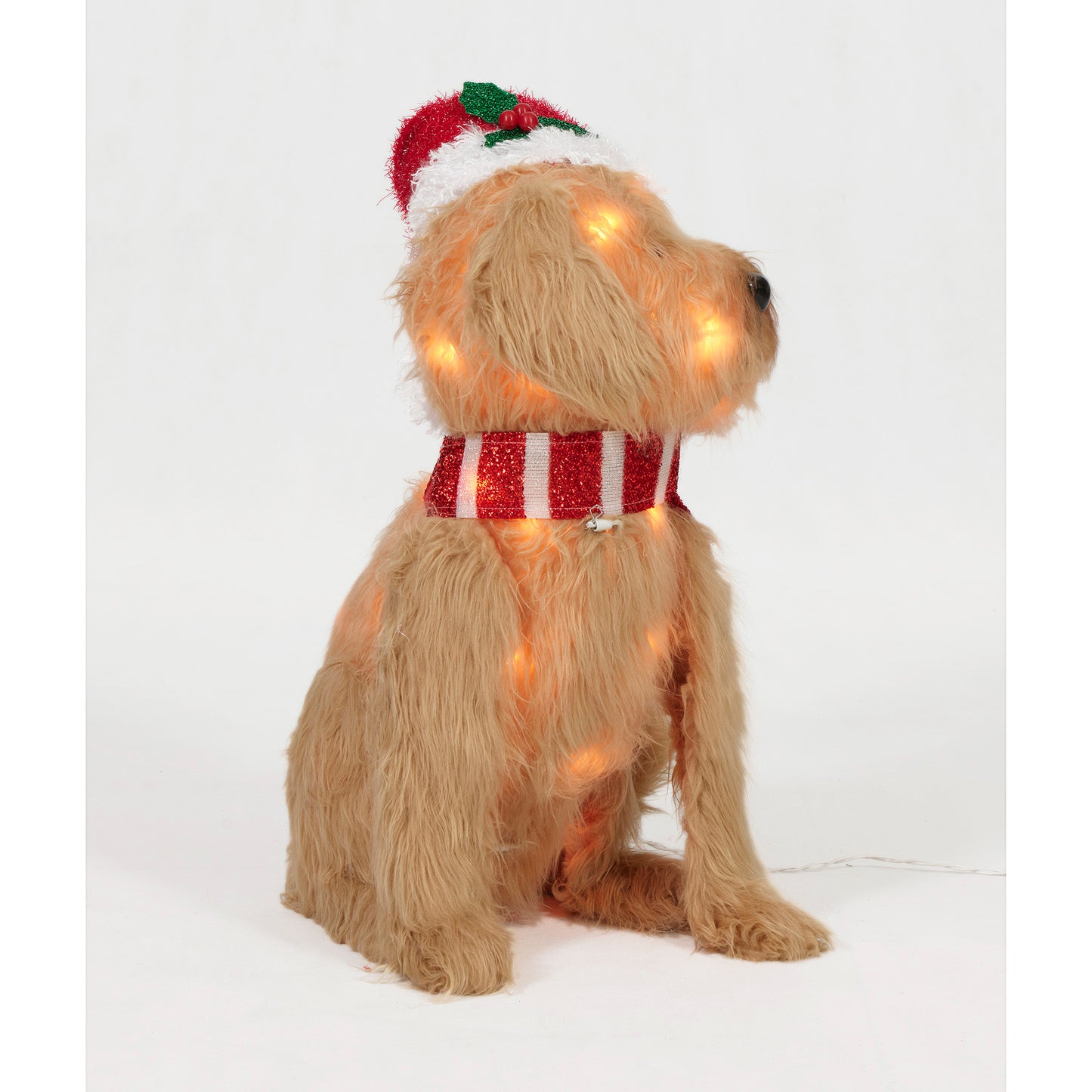 24-Inch Plush Golden Poodle Christmas Décor image 5