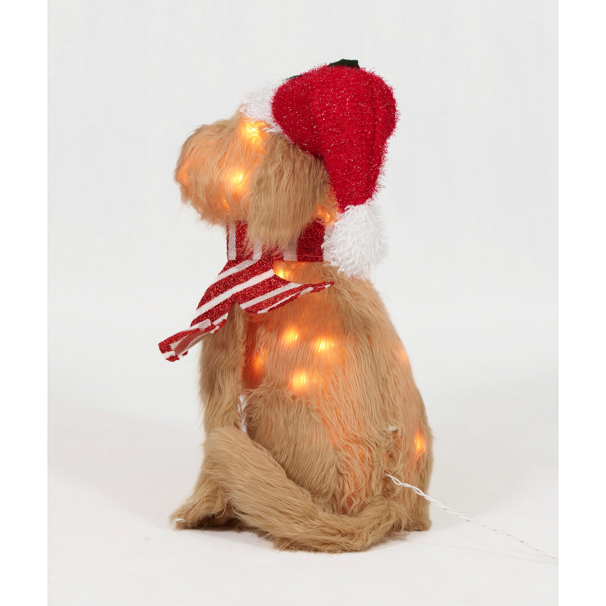 24-Inch Plush Golden Poodle Christmas Décor image 6