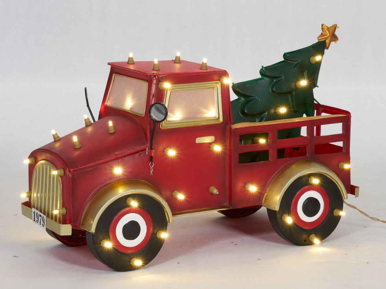27-Inch LED Truck with Christmas Tree Sculpture image 2