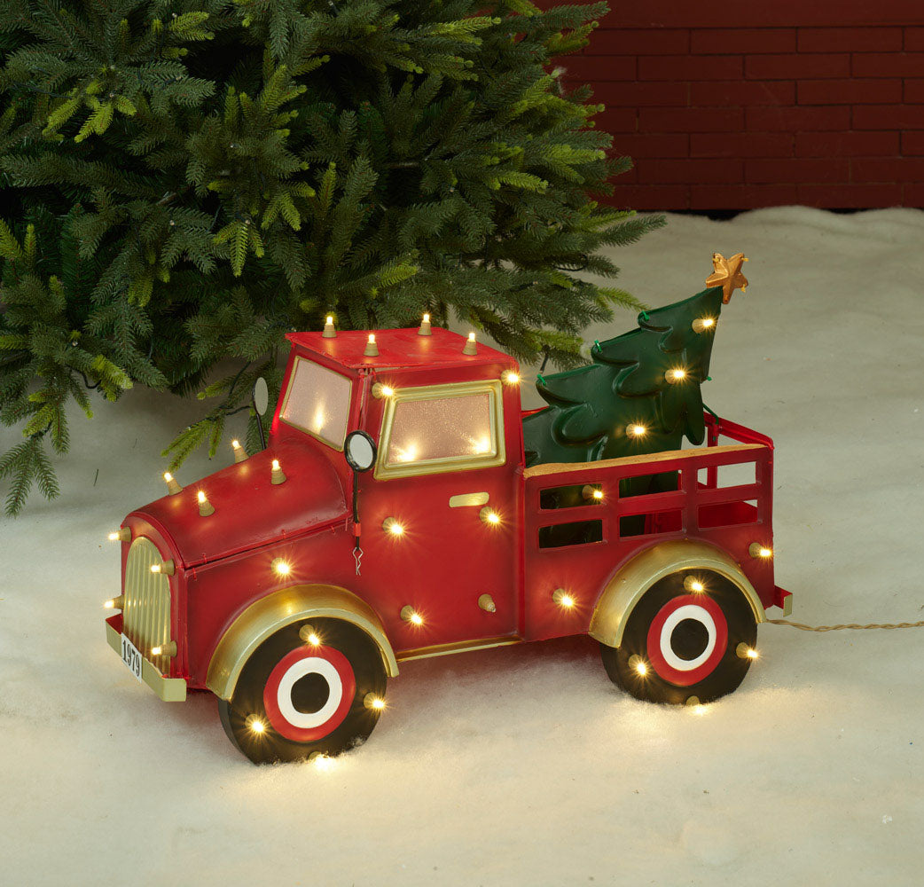 27-Inch LED Truck with Christmas Tree Sculpture image 6
