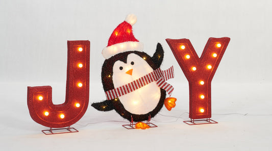 18-1/2-Inch LED Joy Sign Sculpture Christmas Décor image 2