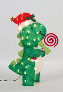 26" UL Dinosaur With Peppermint Sculpture