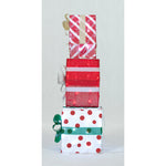Load image into Gallery viewer, Everstar 42in Stacked Gifts Tinsel Fabric Stacked Gift Box, Red
