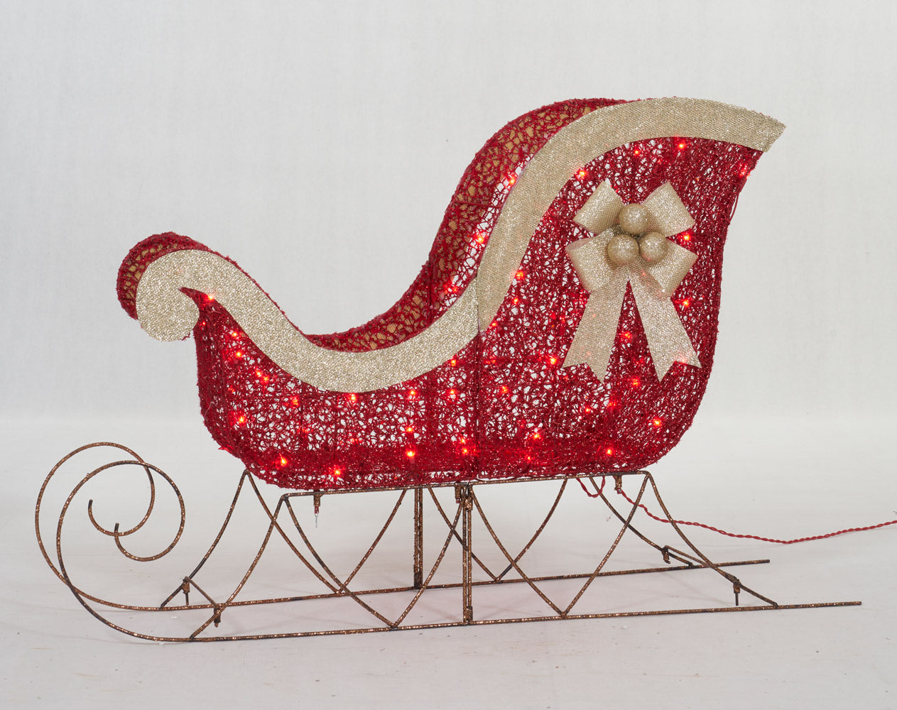 Set of 2 Buck And Sleigh Sculpture Christmas Décor image 5