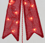 Load image into Gallery viewer, 24&quot; UL Glittering Fabric Bow Sculpture - Red
