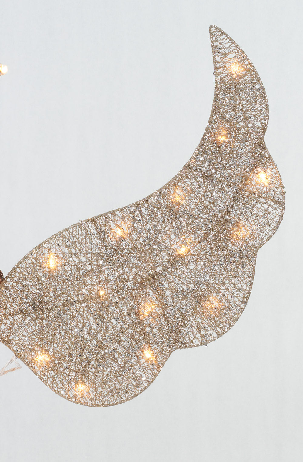 60-Inch Glittering Thread Praying Angel Sculpture Christmas Décor image 5