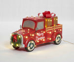Load image into Gallery viewer, Everstar 28&quot; UL LED TRUCK WITH GIFT BOX SCULPTURE, Red

