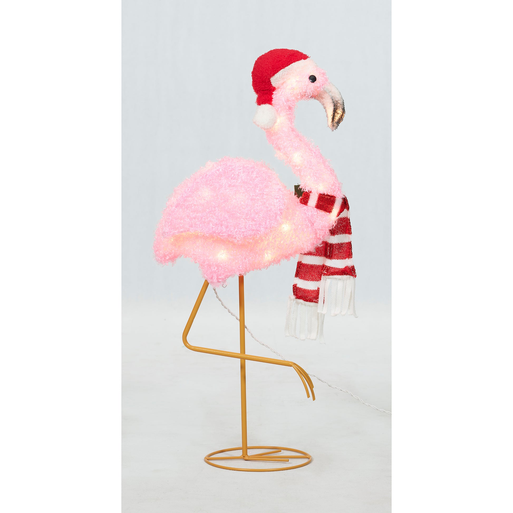 32-Inch Plush Flamingo Christmas Décor image 5