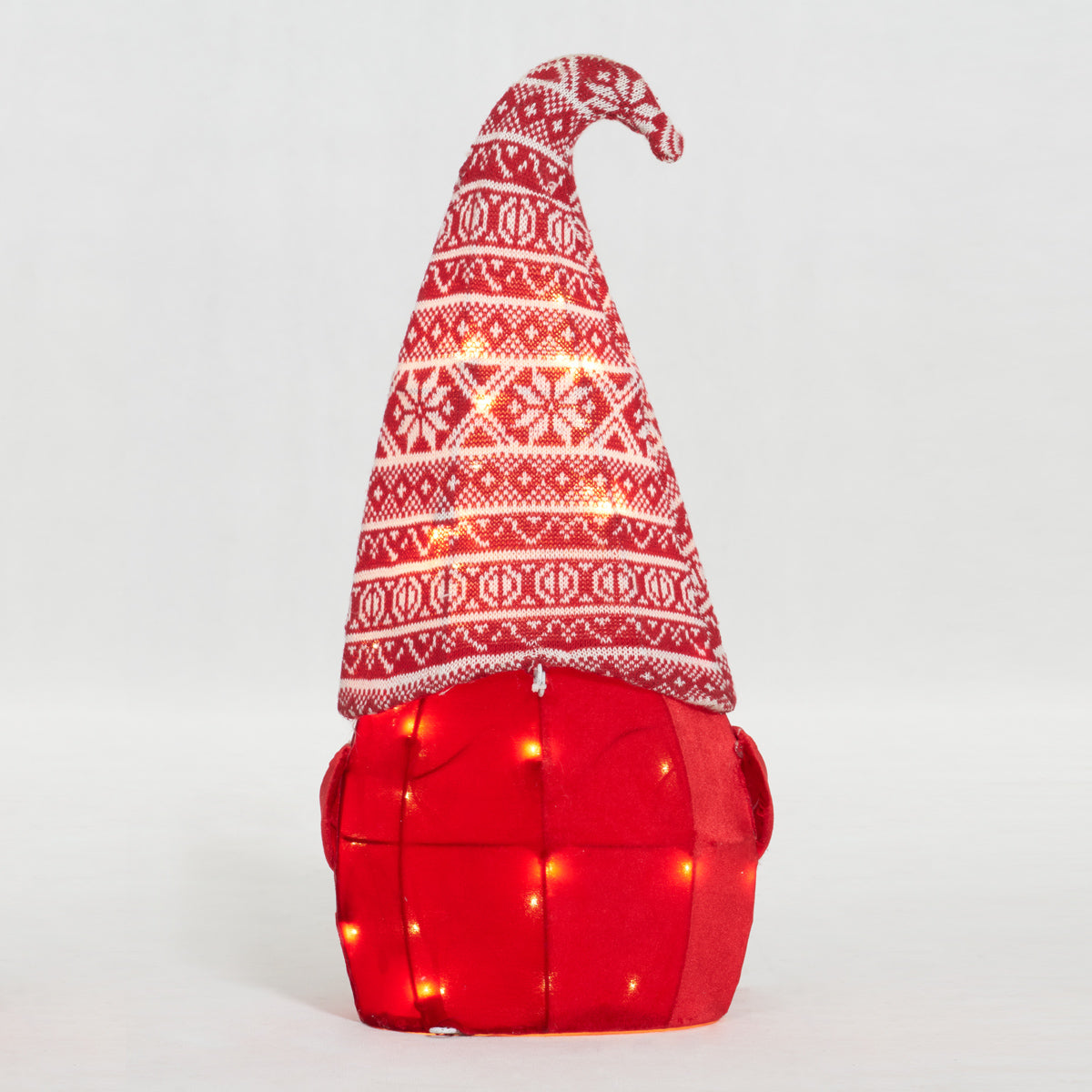 22-Inch Plush Gnome With Red Hat Sculpture Christmas Décor image 4