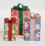 Load image into Gallery viewer, Everstar SET OF 3 UL MULTI GIFT BOX SCULPTURE, Red
