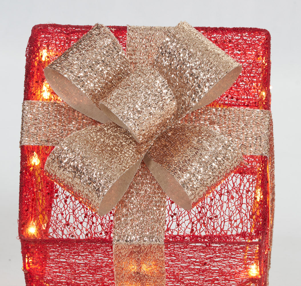 Set of 3 Gift Box Sculpture Christmas Décor image 5