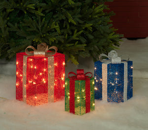 Set Of 3 UL Gift Box Sculpture