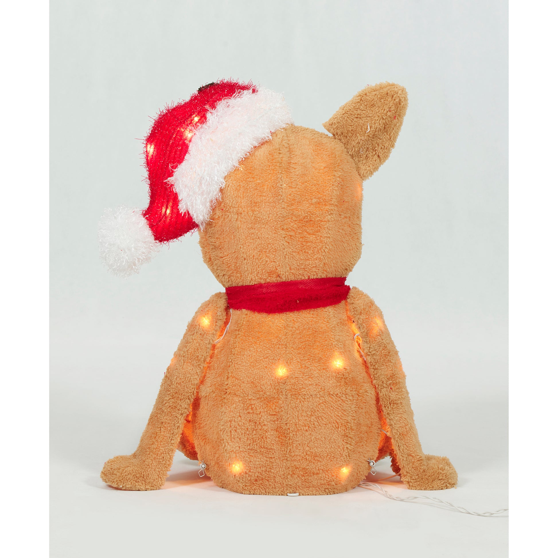 22-Inch Plush Sitting Bulldog With Hat Sculpture Christmas Décor image 5