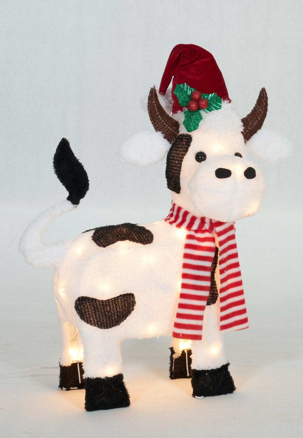 22-Inch Plush Cow Sculpture Christmas Décor image 3
