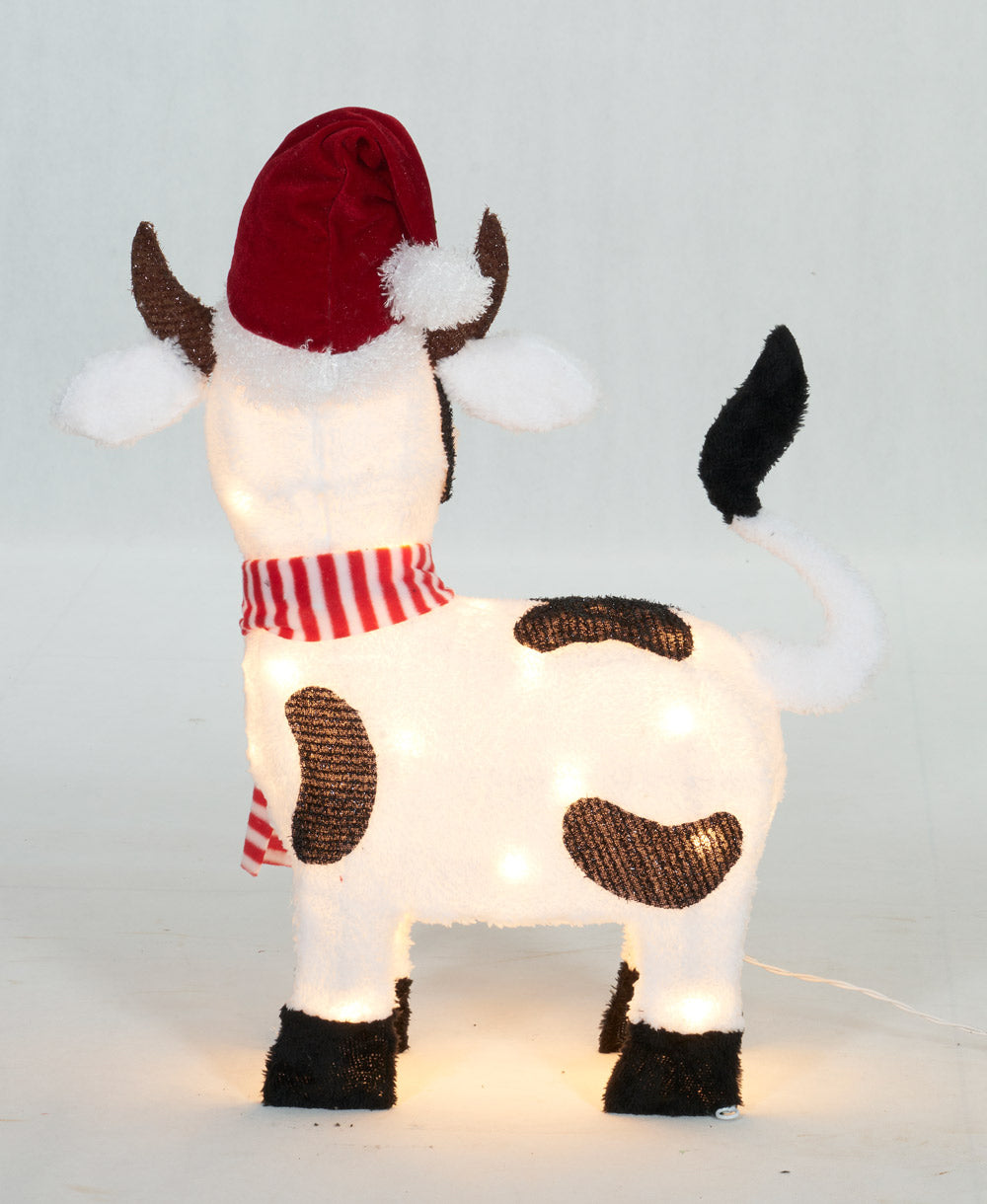22-Inch Plush Cow Sculpture Christmas Décor image 4
