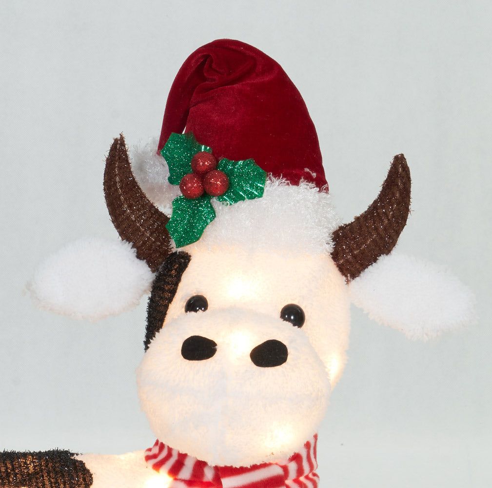 22-Inch Plush Cow Sculpture Christmas Décor image 5