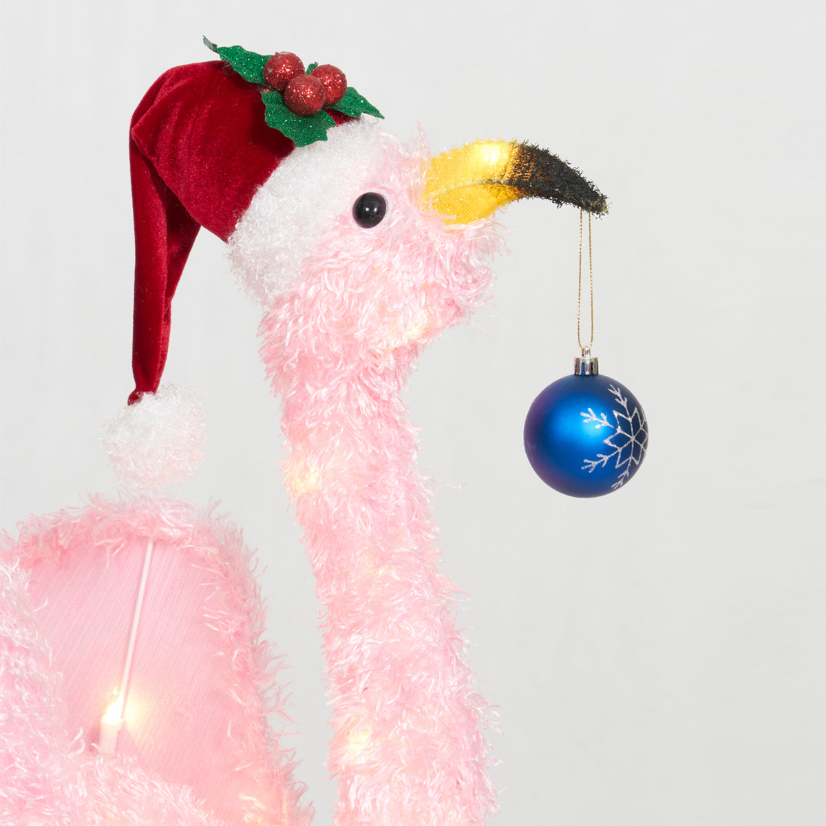 36-Inch Fluffy Flamingo Sculpture Christmas Décor image 5
