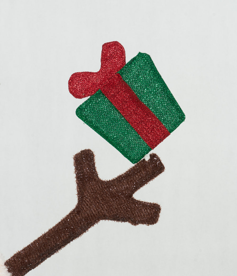 Set of 3 Fluffy Snowman Family Sculpture Christmas Décor image 3