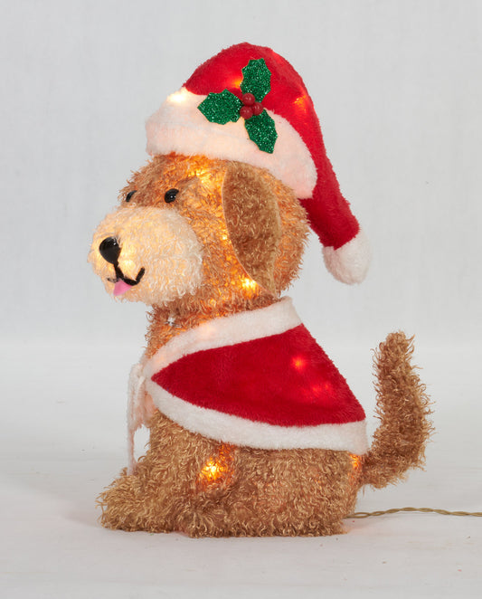 20-Inch Dog In Cloak Sculpture Christmas Décor