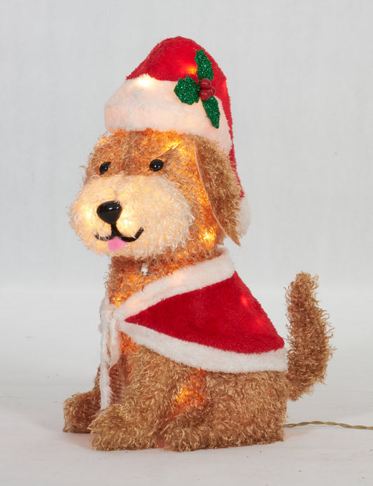 20-Inch Dog In Cloak Sculpture Christmas Décor image 2