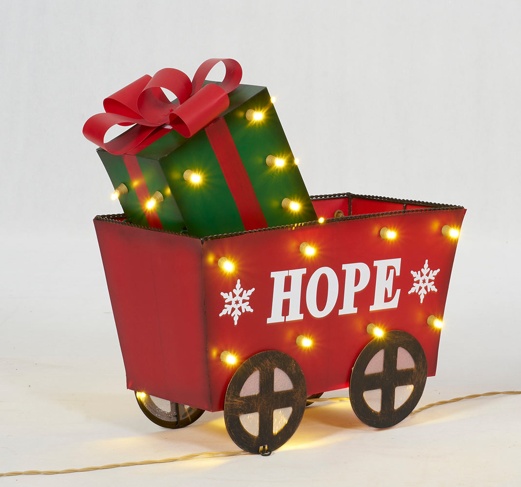Set Of 3 UL LED Train Sculpture