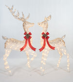 Load image into Gallery viewer, Set Of 2 UL Ombre Glittering Thread Buck And Doe Sculpture
