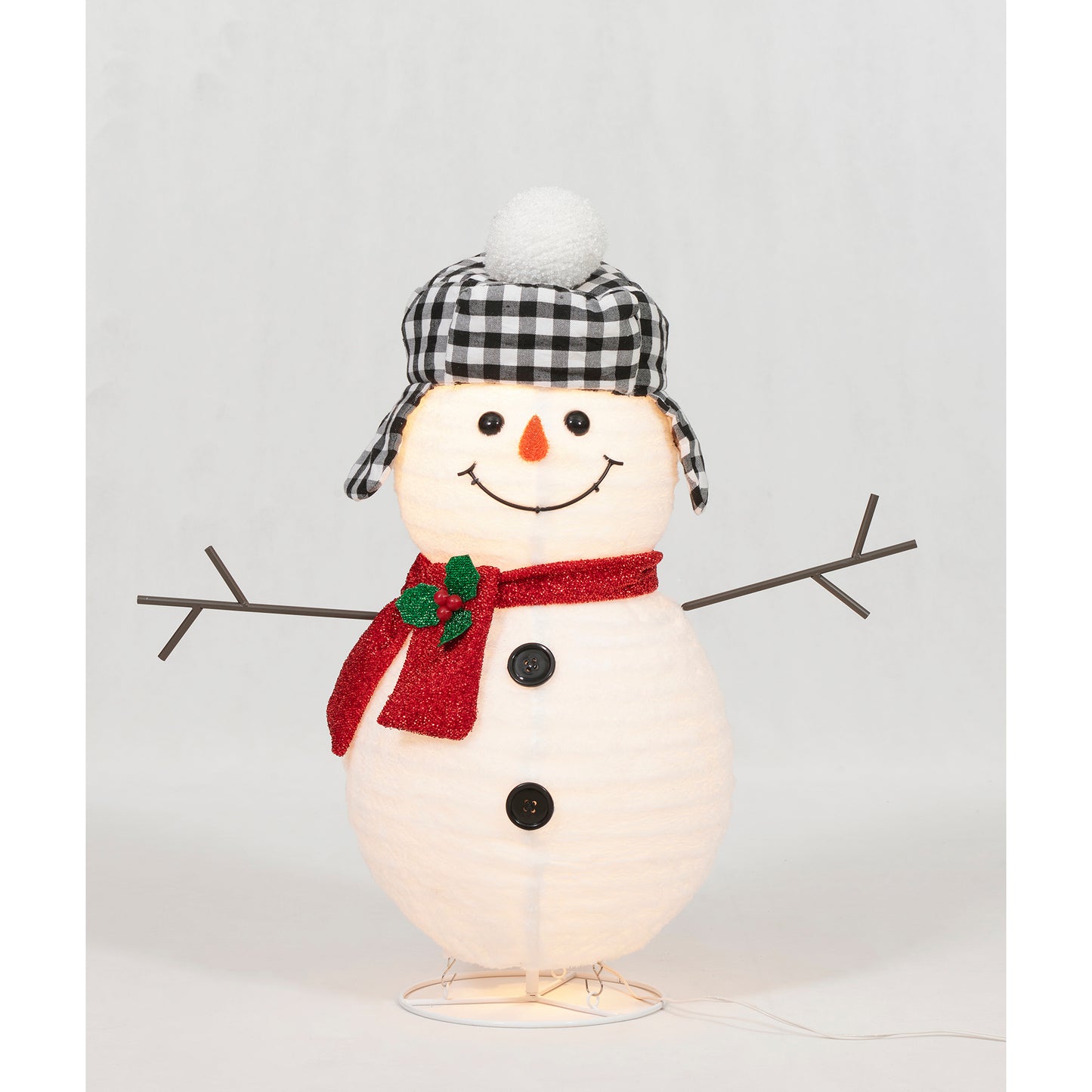 30-Inch Pop Up Plush Snowman Sculpture Christmas Décor
