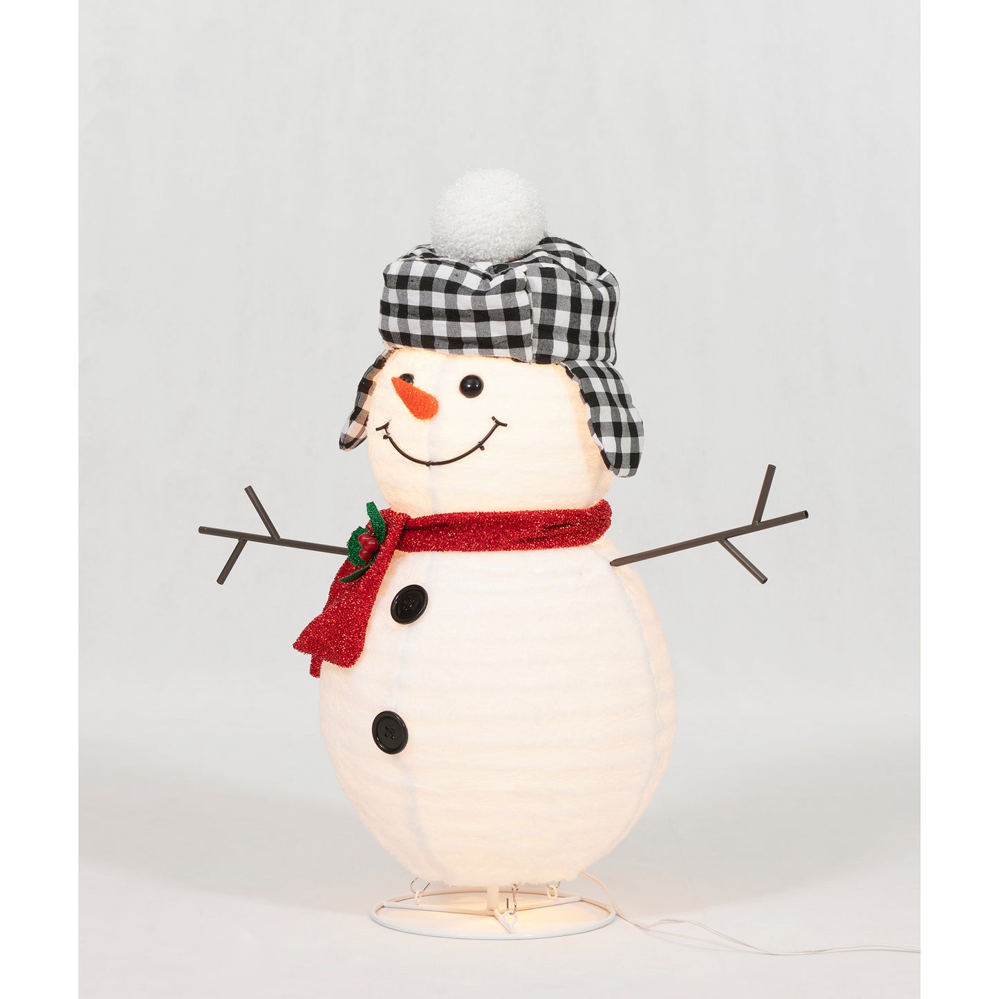 30-Inch Pop Up Plush Snowman Sculpture Christmas Décor image 3