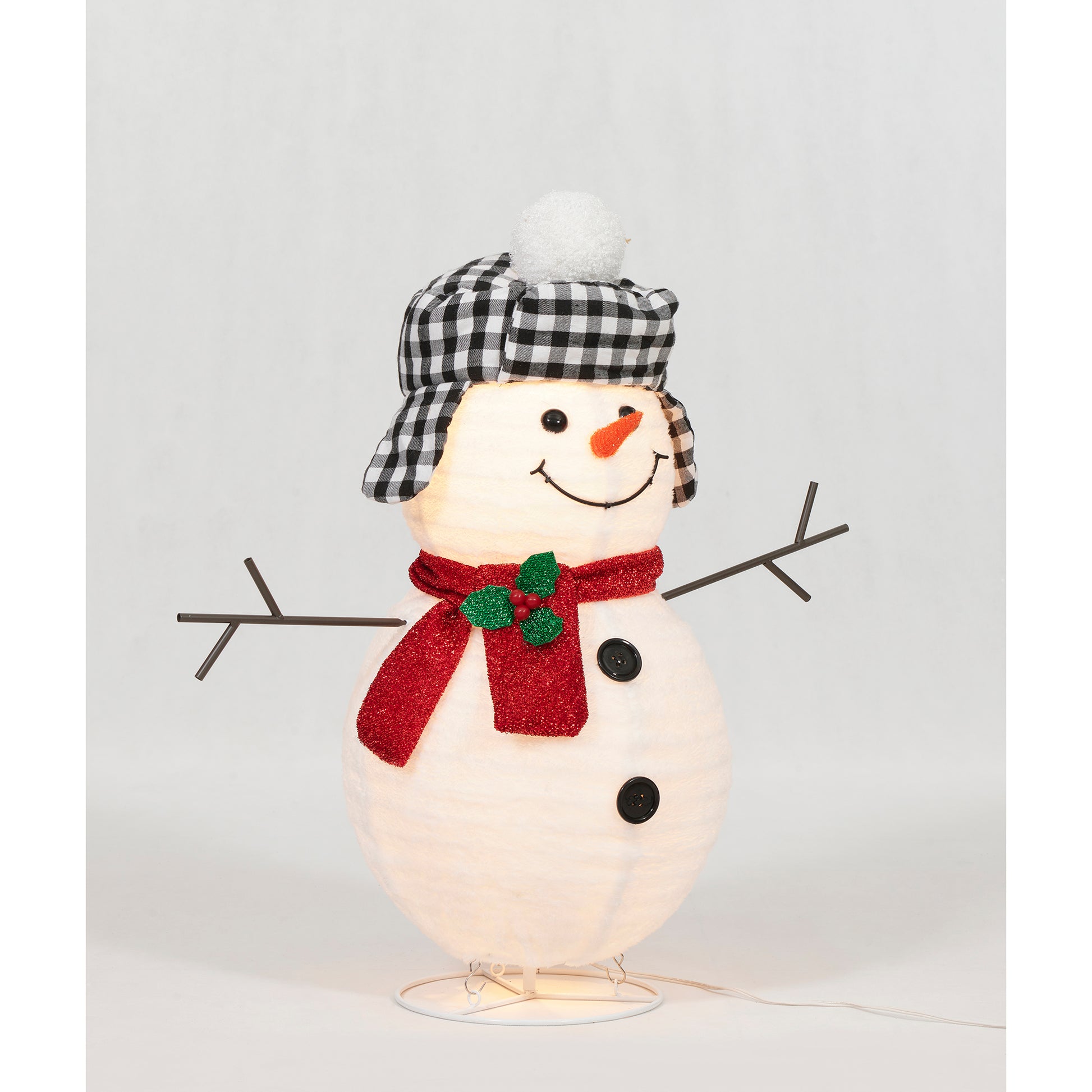 30-Inch Pop Up Plush Snowman Sculpture Christmas Décor image 4