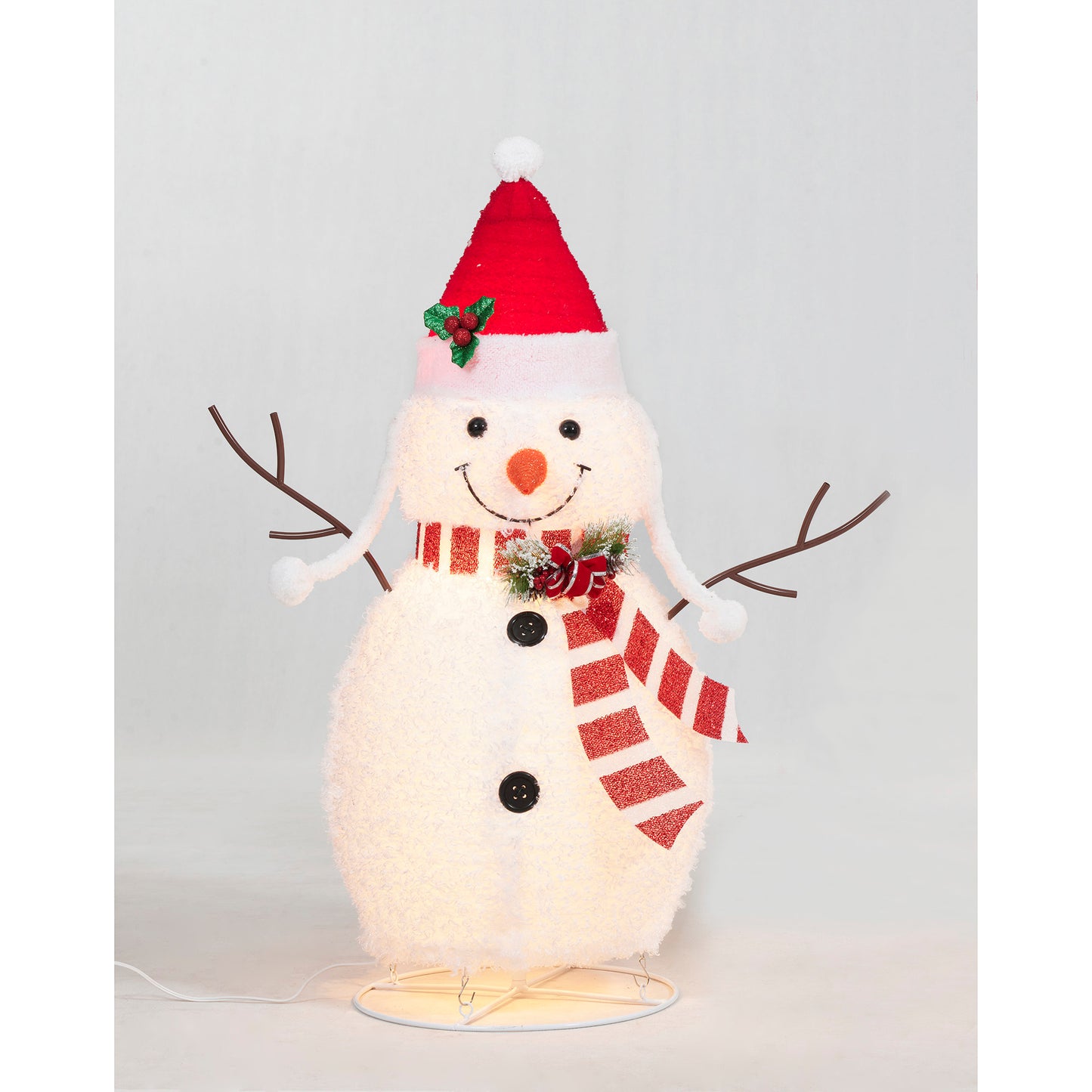 Set of 2 Pop Up Snowmen Sculpture Christmas Décor image 3
