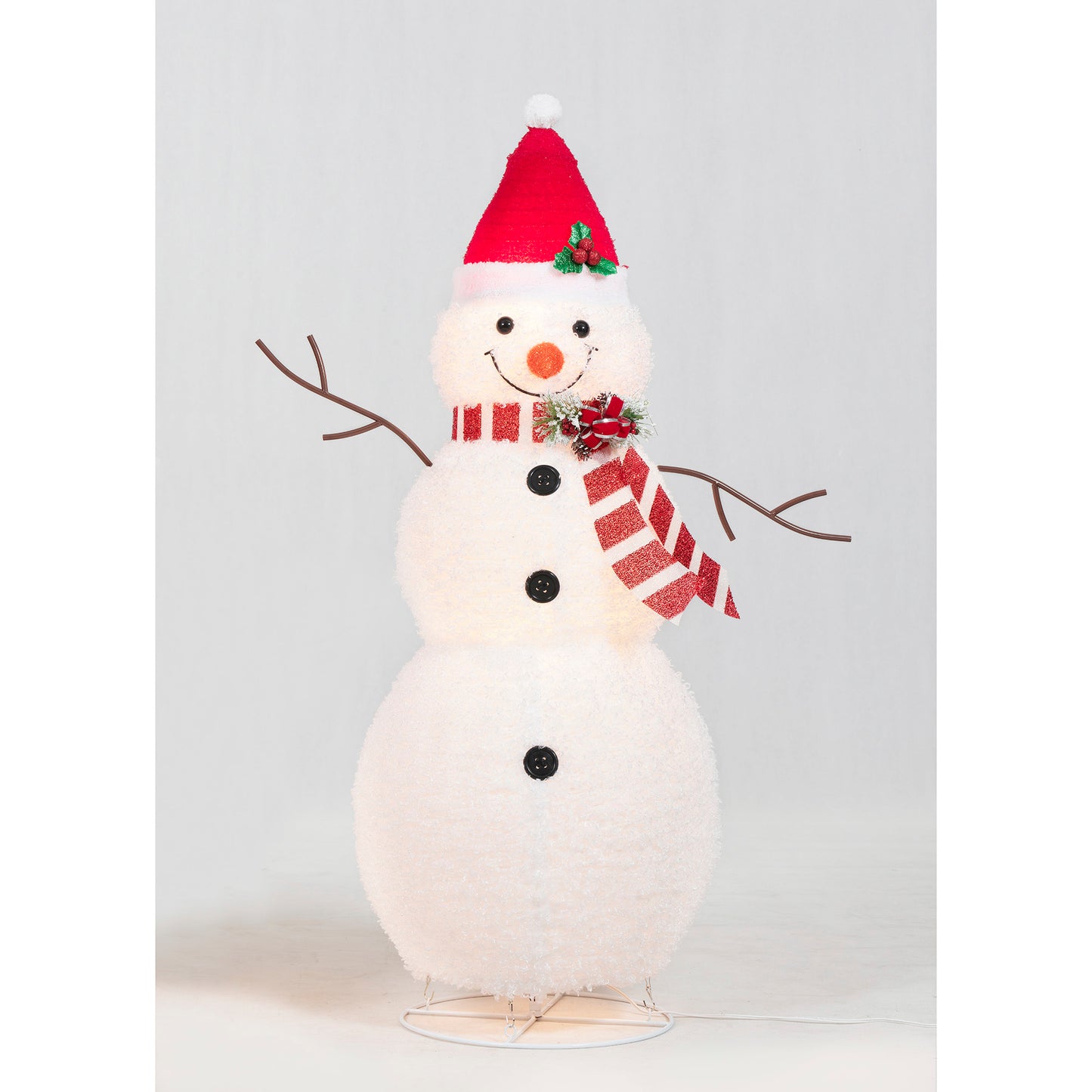 Set of 2 Pop Up Snowmen Sculpture Christmas Décor image 4