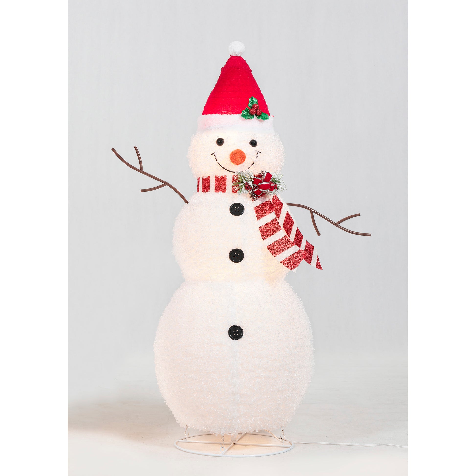 Set of 2 Pop Up Snowmen Sculpture Christmas Décor image 4