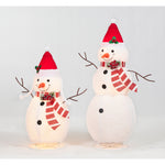 Load image into Gallery viewer, Everstar Set Of 2  Pop Up Snowmen Sculpture, White
