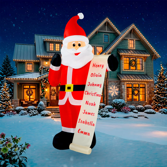 15-Ft Santa with List Christmas Inflatable lifestyle