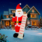 Load image into Gallery viewer, A Holiday Company 15 ft Lighted Santa with List Christmas Inflatable, Self-Inflating Outdoor Yard Decoration with Built-In Fan, Stakes and Tethers
