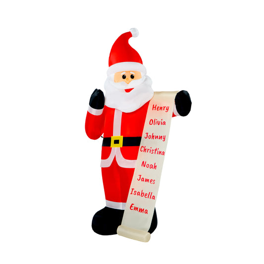 15-Ft Santa with List Christmas Inflatable