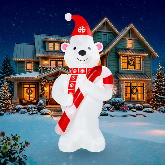 15-Ft Polar Bear with Programmed Lights Christmas Inflatable lifestyle